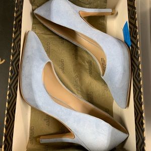 Charles by Charles David Powder Blue Suede Pumps